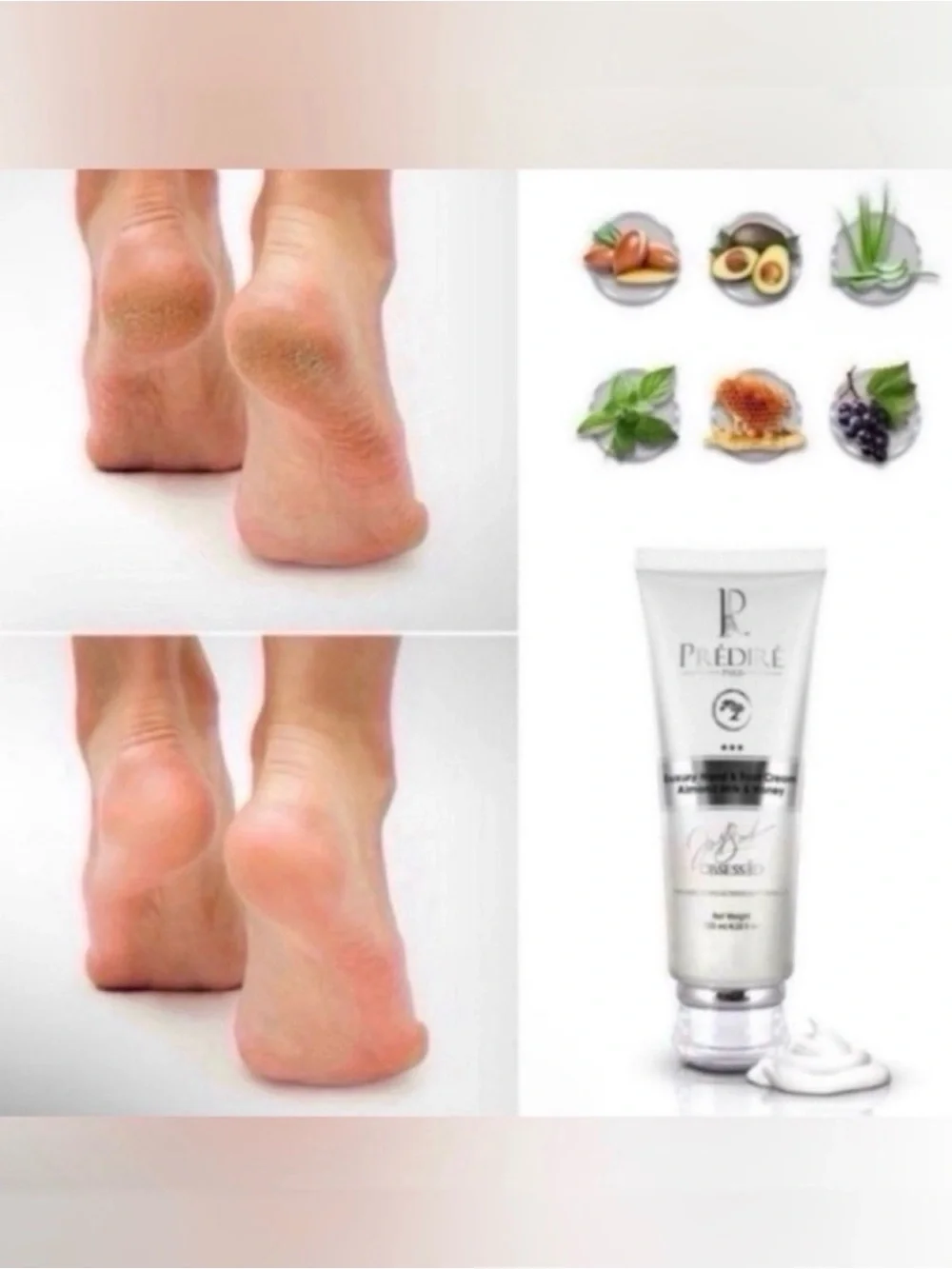Predire Moroccan Liquid Gold Hand & Foot Cream W/Vitamin E & C ~ Retail $140